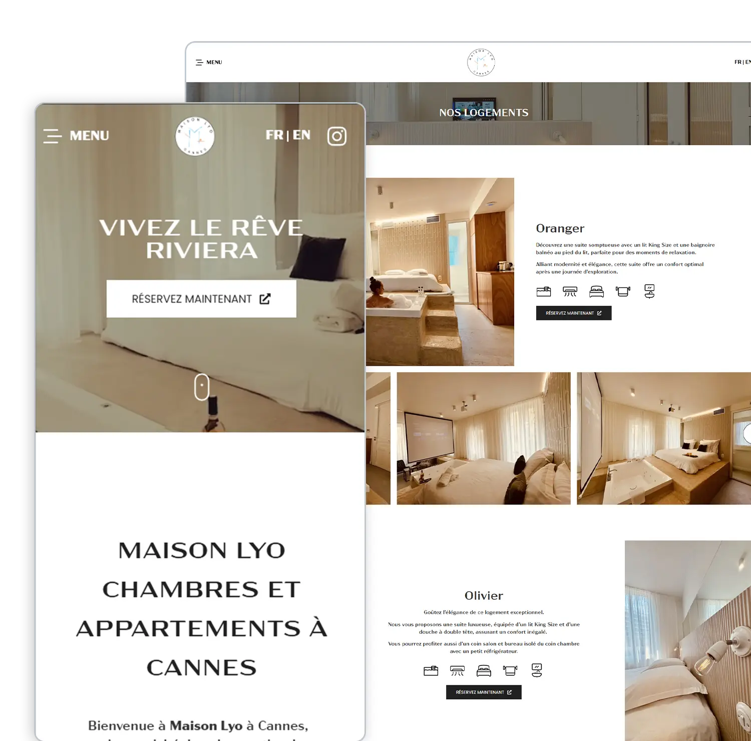 Refonte de site web à Cannes avec optimisation SEO pour Maison Lyo